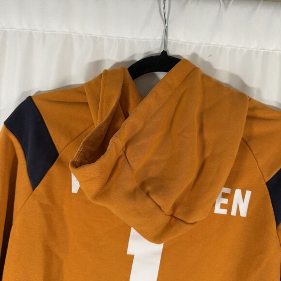 Red Bull Racing Hoodie Men's XS Orange Pockets Pullover Verstappen 1 Pullover - Picture 11 of 11